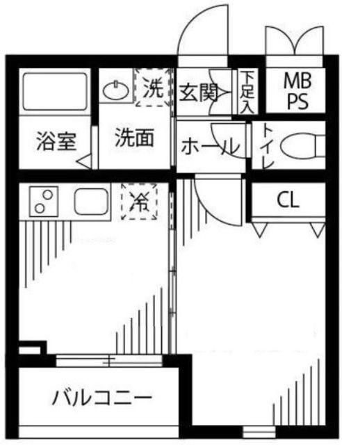 グリーニエ西新宿弐番館(1DK/3階)の間取り写真