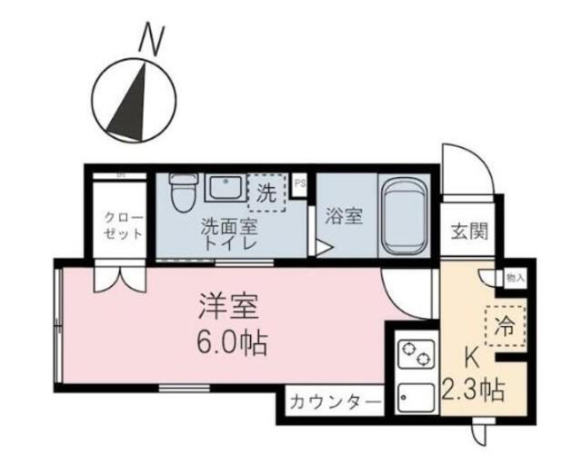 リベルテ ユミト(1K/1階)の間取り写真