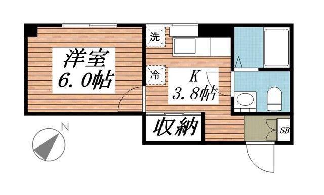 グレイス前原(1K/1階)の間取り写真
