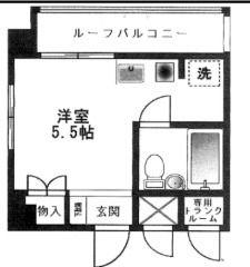 アーバンヒルズ西川口(ワンルーム/6階)の間取り写真