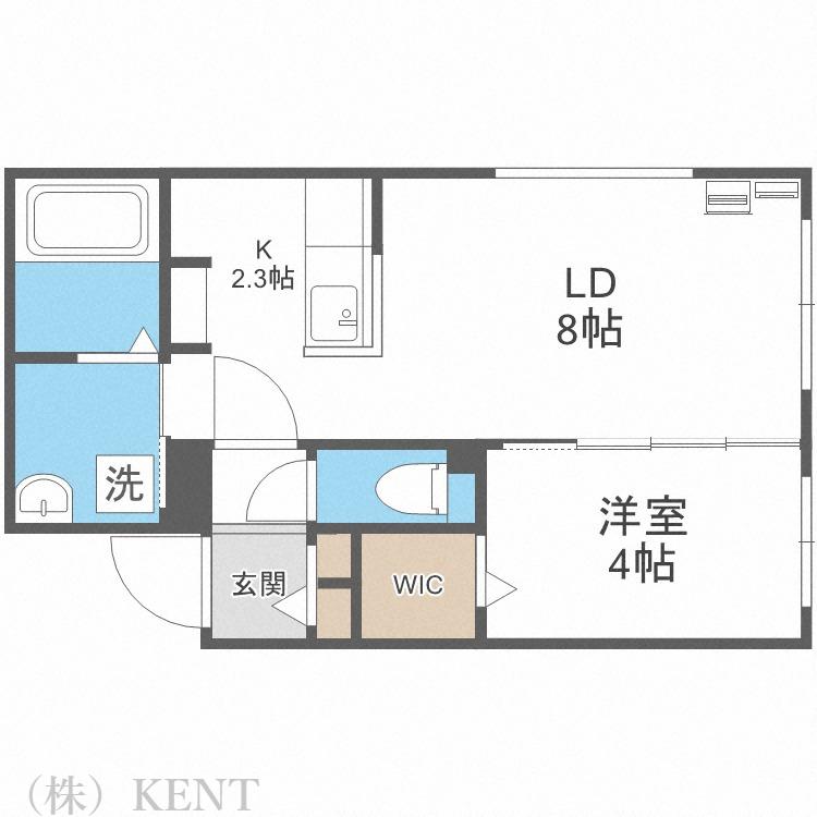 BAMBINI KOTONI(1LDK/2階)の間取り写真