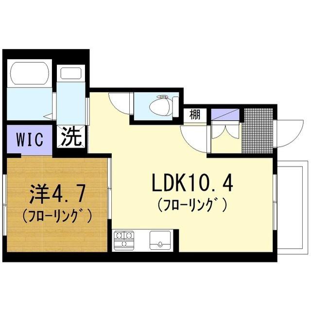 西鶴間3丁目アパート(1LDK/1階)の間取り写真
