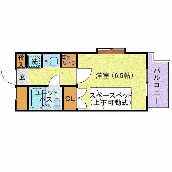 マリオン代々木公園(1K/4階)の間取り写真