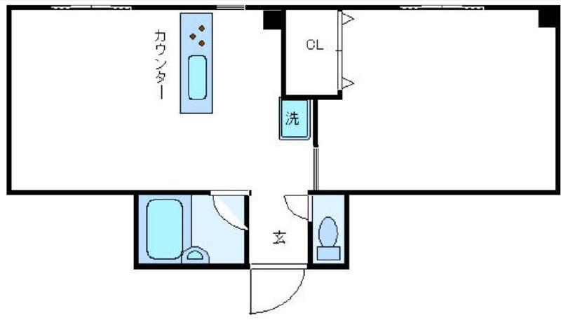 浅草Kビル(1LDK/3階)の間取り写真