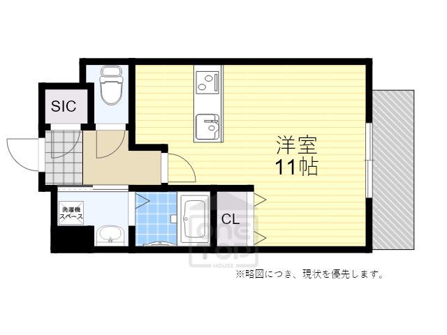KAMITANI6(ワンルーム/6階)の間取り写真