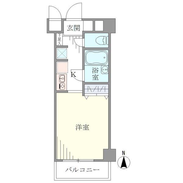 立花アスペンハウス(ワンルーム/3階)の間取り写真