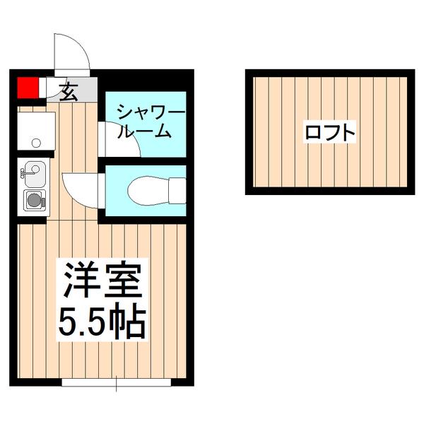 SUNNYSKY赤塚(ワンルーム/1階)の間取り写真