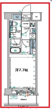 シーネクスカメイド(1K/2階)の間取り写真