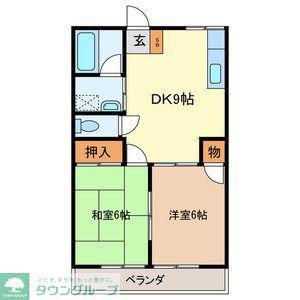 フラワーハイツ(2DK/1階)の間取り写真
