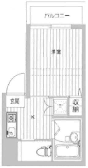 三田桜台第二コーポ(1K/6階)の間取り写真