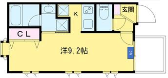 ミルーム赤坂(ワンルーム/3階)の間取り写真