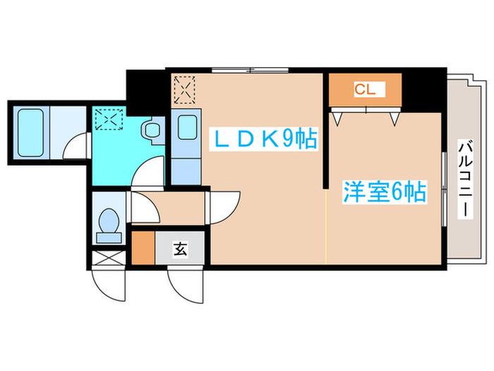 エレガンス円山(1LDK/6階)の間取り写真