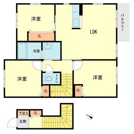 ビューコートM(3LDK/2階)の間取り写真