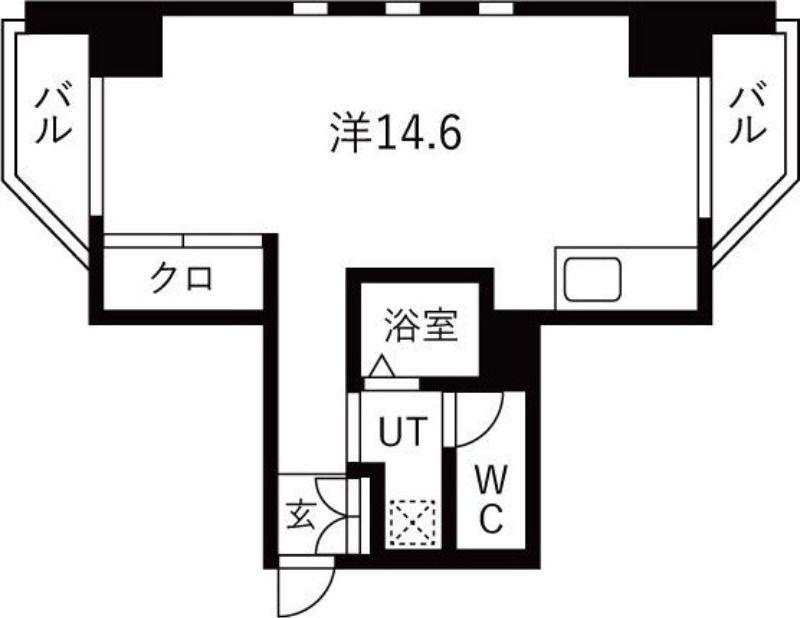 BLOOM(ワンルーム/2階)の間取り写真