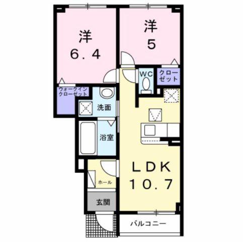 フィグ新栄II(2LDK/1階)の間取り写真