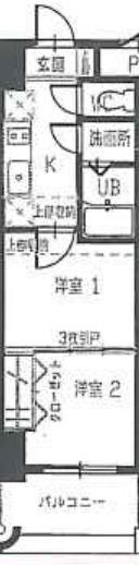 40 PROJECT2100博多駅前(2K/4階)の間取り写真