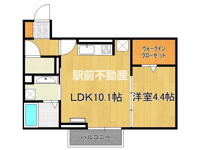 D-ROOMNEXT小郡(1LDK/1階)の間取り写真