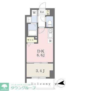 プレイズシード浄心アセント(1DK/10階)の間取り写真
