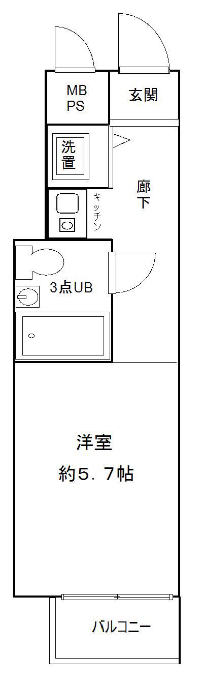 ライオンズプラザ三鷹(ワンルーム/6階)の間取り写真