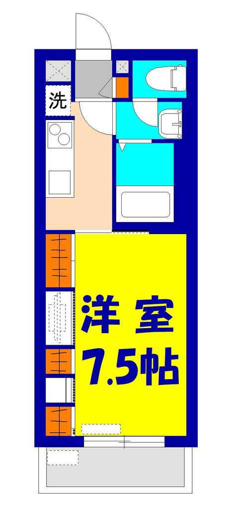 東武伊勢崎線 久喜駅 徒歩7分 2階建 築8年(1K/2階)の間取り写真