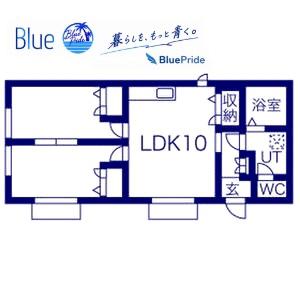 ル・クオン(2LDK/1階)の間取り写真