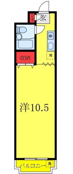 コープオリンピアIII(1K/3階)の間取り写真