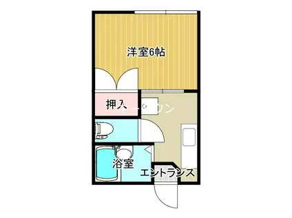 ミカサ・御成(1K/2階)の間取り写真