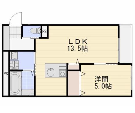 IRIS総社中央(1LDK/3階)の間取り写真