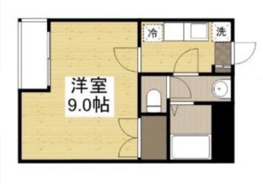 ロイヤルパレス西田(1K/2階)の間取り写真