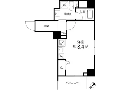ハイリーフ上野(ワンルーム/3階)の間取り写真