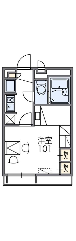 レオパレス潮騒(1K/2階)の間取り写真