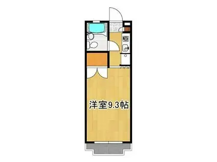 コーポキミヒロ(ワンルーム/1階)の間取り写真