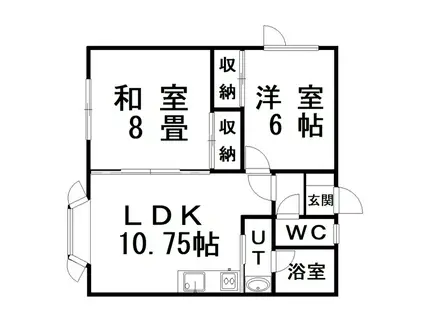 メゾンド栄光(2LDK/2階)の間取り写真