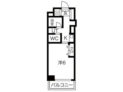 中山手ミオ壱番館(ワンルーム/4階)の間取り写真