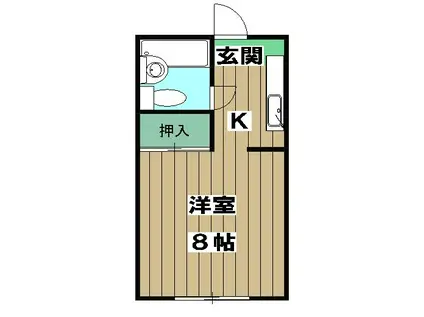 メゾン嵯峨(1K/2階)の間取り写真