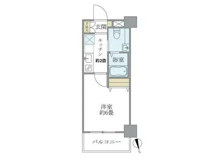 J-CLOUD横浜鶴見(1K/3階)の間取り写真