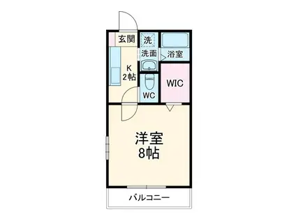サニーハイツA・B棟(1K/1階)の間取り写真