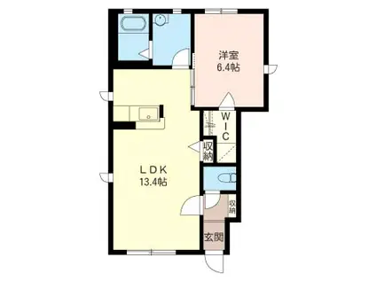 シャーメゾン槙B 101(1LDK/1階)の間取り写真