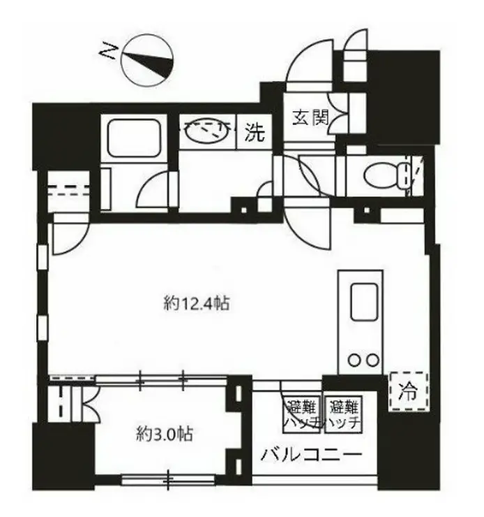 プレミスト渋谷宮益坂 8階階 間取り