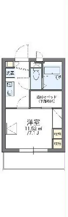 レオパレスクワトロ 3階階 間取り