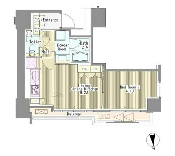 ホワイトタワー浜松町 13階階 間取り