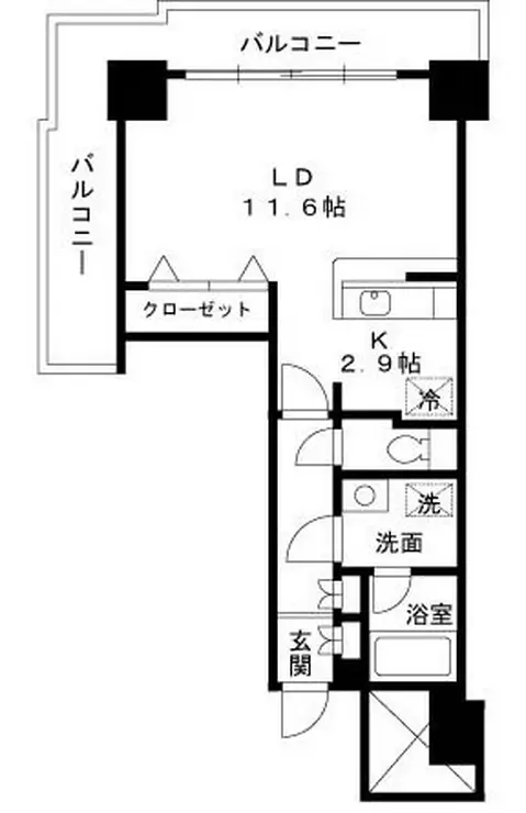 パシフィックロイヤルコートみなとみらいオーシャンタワー 13階階 間取り