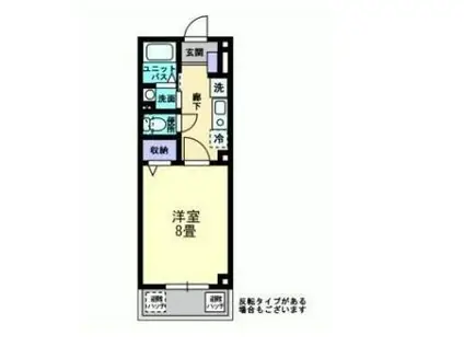 カルムシャンブル(1K/2階)の間取り写真