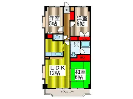 サンジェルマン2(3LDK/3階)の間取り写真
