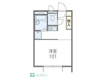 レオパレスフロイデ(1K/1階)の間取り写真