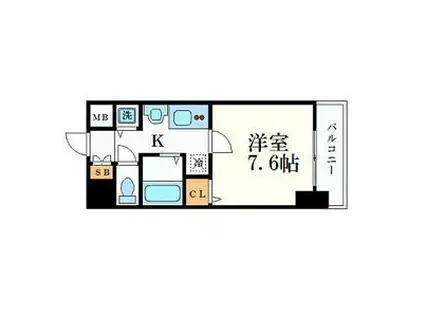 プレサンス 名古屋STATIONアライブ(1K/15階)の間取り写真