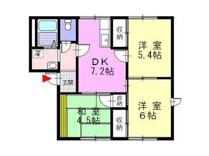 メゾン107(3DK/1階)の間取り写真