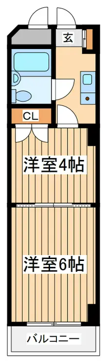 ベルヴェ府中 4階階 間取り