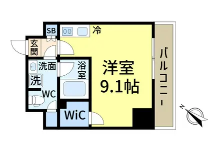 ミライズ新小岩マーロ(ワンルーム/7階)の間取り写真