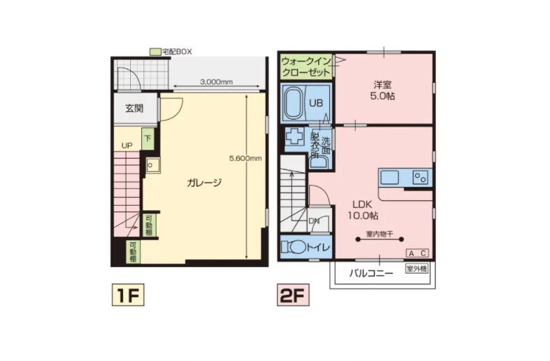JSガレージハウスB棟(1LDK/1階)の間取り写真